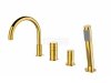 SEA HORSE - Bateria wannowa stojąca 4-otworowa OVE GOLD złota  BJV303/1G